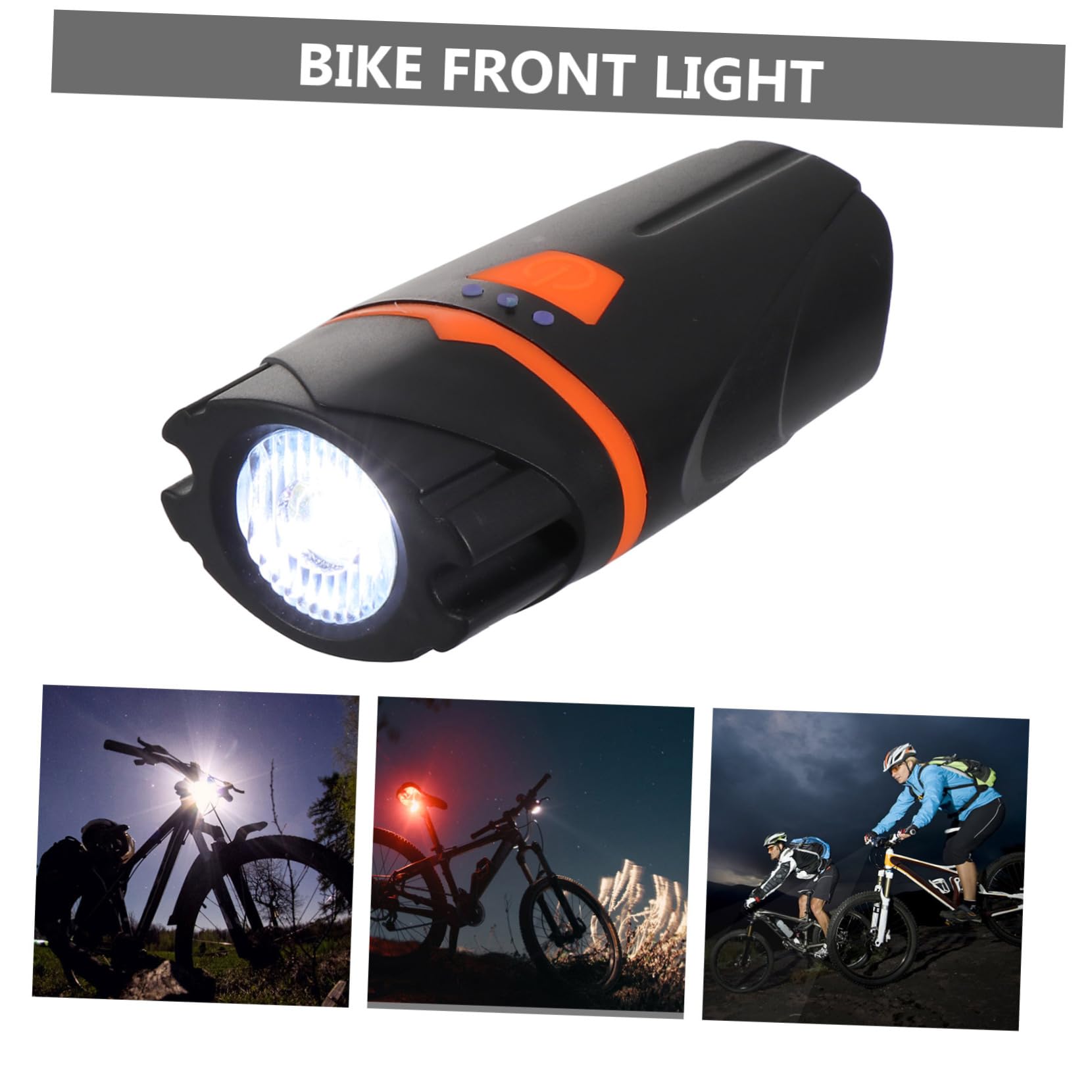 BESPORTBLE 3pezzi Fanalino Anteriore per Bicicletta USB Ricaricabile e Leggero Accessorio di Sicurezza per Ciclismo Notturno e Piovoso Facile da Installare