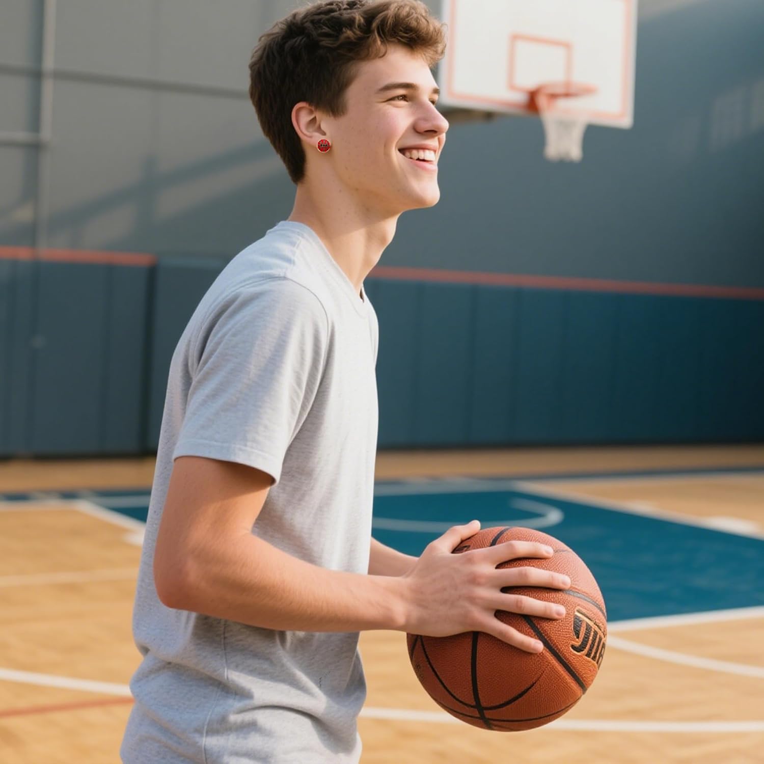 Gold Stud Earring Gifts For Teens Women Hypoallergenic Golf Baseball Football Basketball Soccer Volleyball Sport Earrings For Women - Image 5