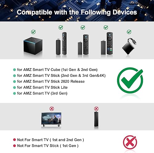 Miniatura 2 de Control de voz para TV de repuesto compatible con Fire-AMZ-Smart TVs Stick (2 generación4KLitoCuboversión 2020), para Fire Smart TV 3 generación,