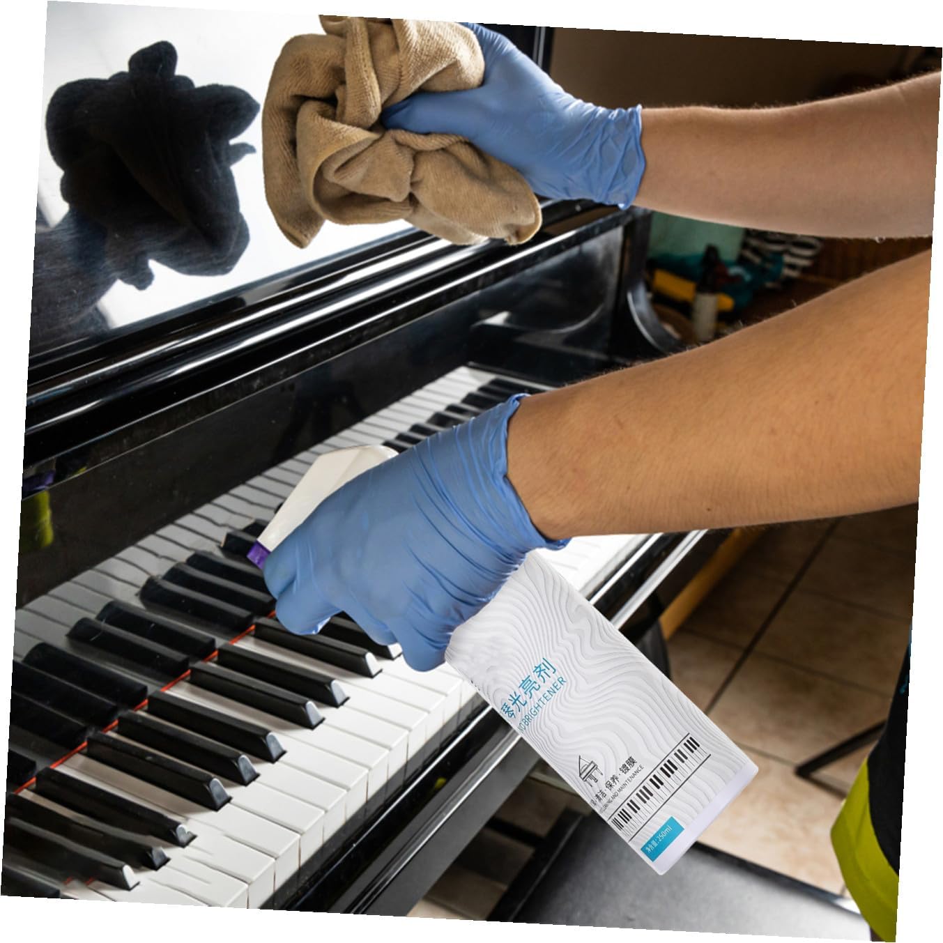 Abaodam Professional Piano Cleaning Kit Microfiber Cloth Piano Care Set Polishing Tool