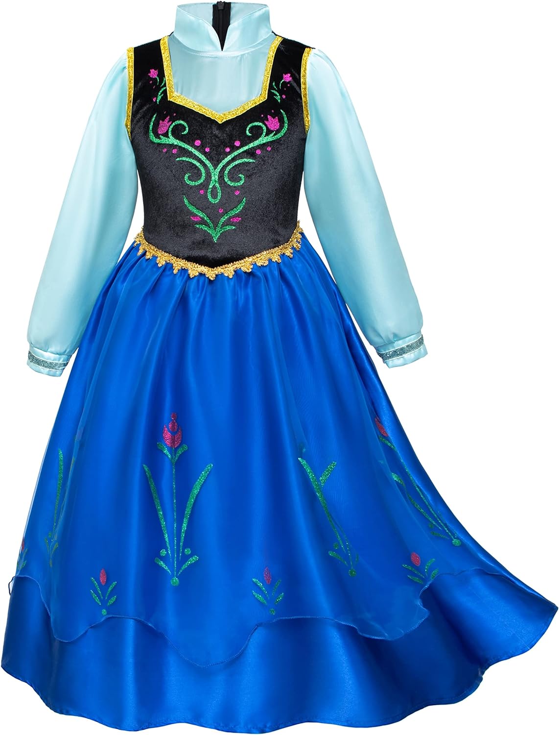 Miniatura 4 de Party Chili Disfraces de princesa vestido de cumpleaños para niñas pequeñas de 3 a 12 años forro polar verde con licencia oficial de star wars