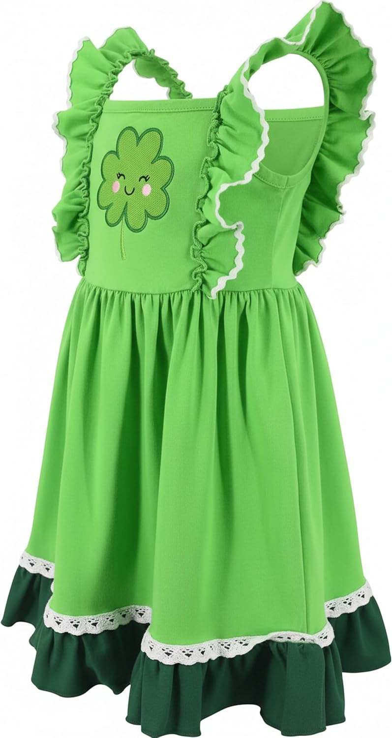 Unique Baby Girls Smocked Holiday Dress for Big Kids and Toddler Outfit Clothes with Embroidery