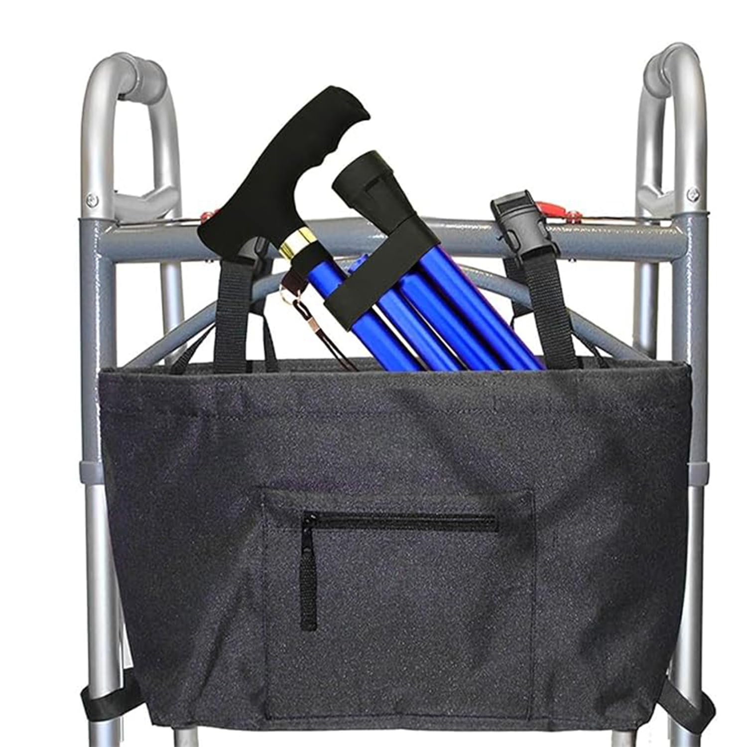 Foldable Walking Stick - Adjustable Height Aluminum Cane for Seniors, Adults & Physically Challenged with Ergonomic Handle (Blue) Foldable Walking Stick - Adjustable Height Aluminum Cane for Seniors, Adults & Physically Challenged with Ergonomic Handle (Blue)