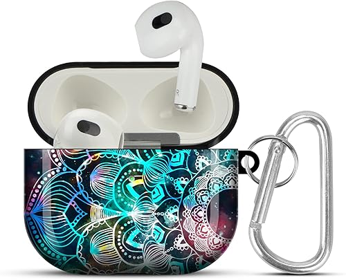 Miniatura 5 de HIDAHE Funda para Airpod 3, funda para Airpods 3, bonita funda para Apple Airpod 3, diseño bonito para Airpods 3 para niñas y mujeres con llavero