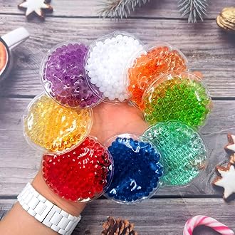 Boo Boo Hot Cold Ice Packs for Pain Relief, Lunch Bags Ice Packs, Reusable Gel Ice Pack for Kids Injuries, Fever, Wisdom Teeth, Tired Eyes, Headaches (8 Colors ＆ Round)