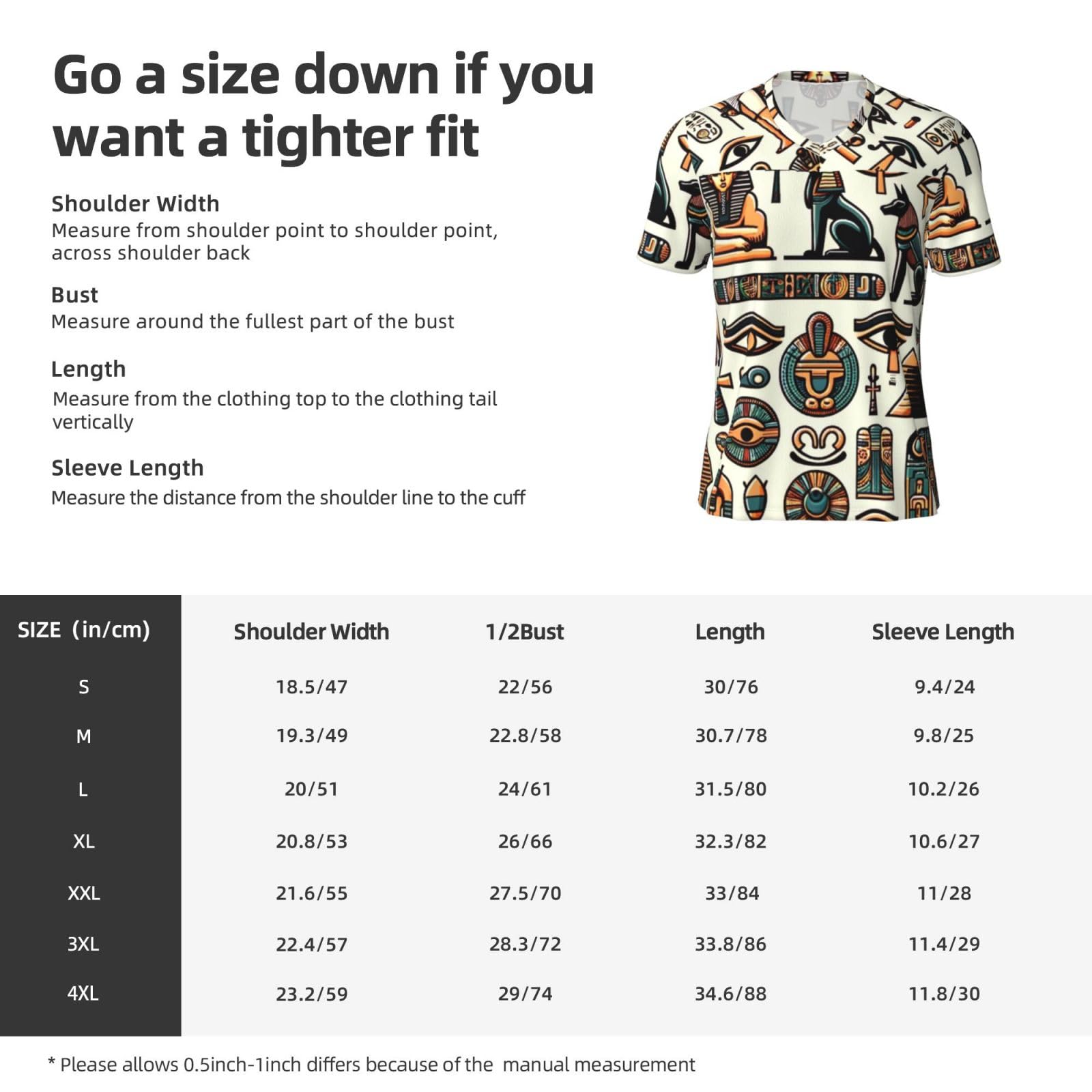 Stylish Athletic Sports Jersey Egyptian-Icon-Pattern Men's Rugby Jersey Xx-Large Black