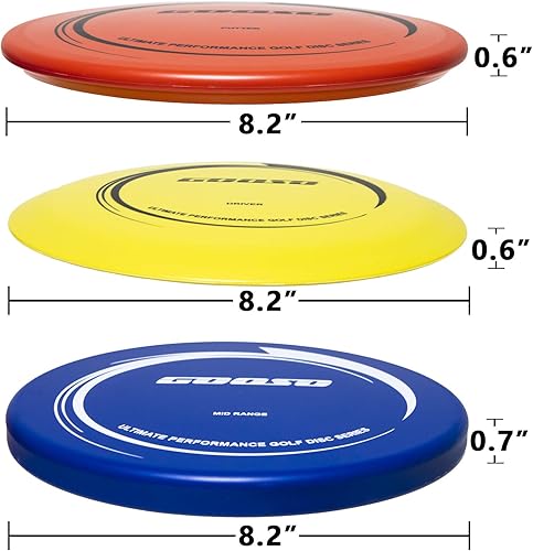 Miniatura 6 de GOOSO Juego de discos de golf  Discos de conductor, rango medio y putter con bolsa de golf de disco para exteriores y patio trasero, plástico
