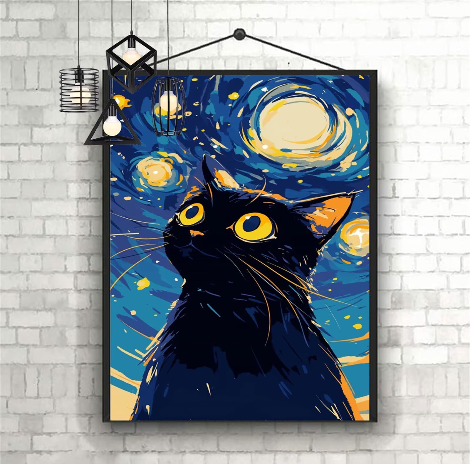 Diamentowe malowanie Kot Diament Malarstwo Dzieci 100x150 cm 2025 Abstrakcyjne Malarstwo Diamentowe, DIY Diamentowe Rysunki Ścieg Krzyżowy Rzemiosło Dorosły, Obraz Diamentowy Dekoracja Prezenty