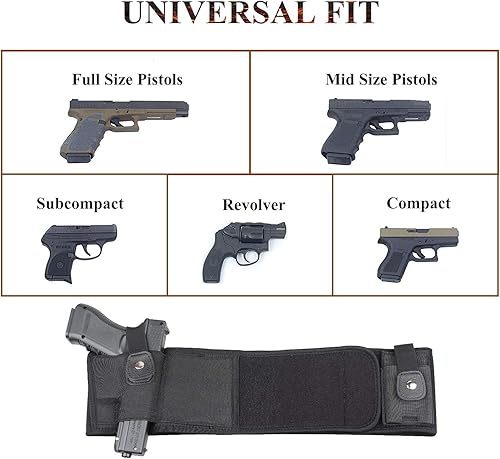 Miniatura 6 de NUPERT Cinturones de correa para el vientre para hombres o mujeres ocultos  Compatible con Gun Smith and Wesson Bodyguard, Glock 19, 17, 42, 43,
