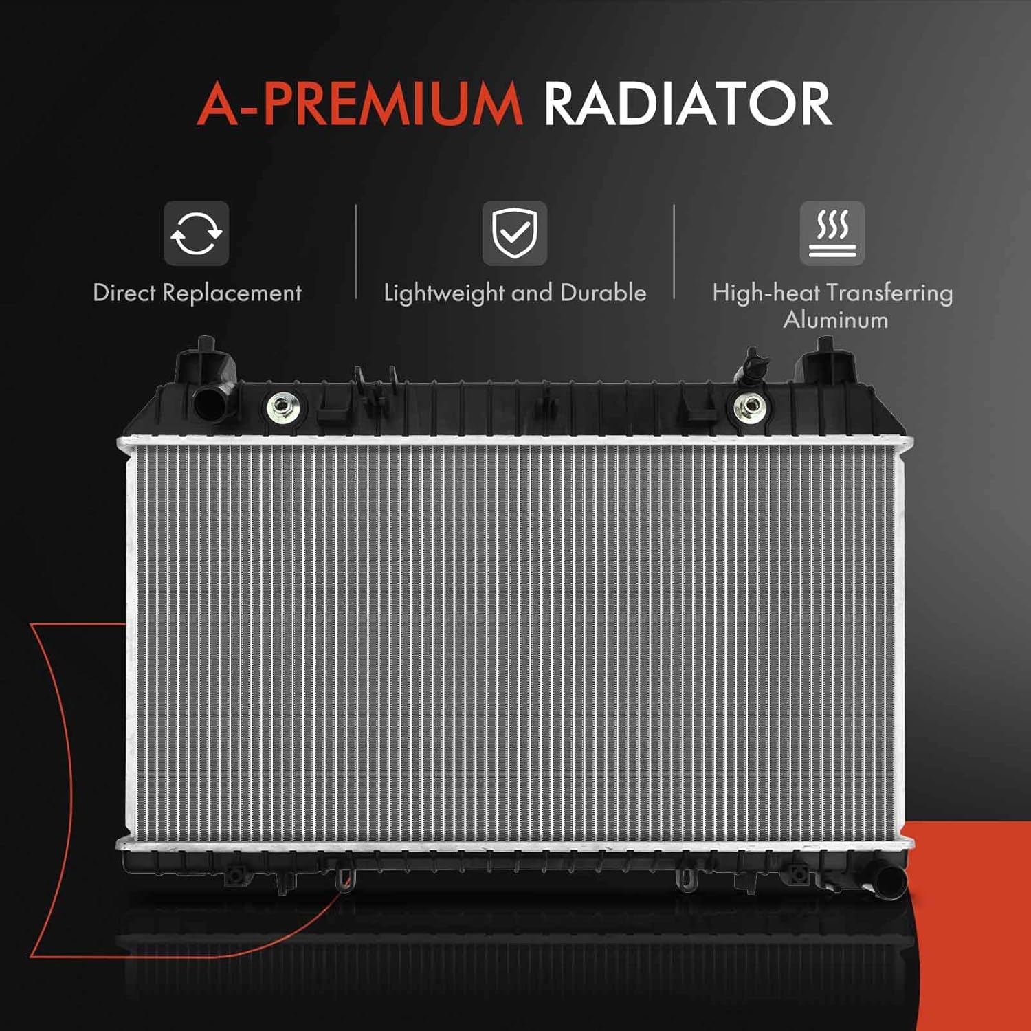 A-Premium Engine Coolant Radiator Assembly with Transmission Oil Cooler Compatible with Chevrolet Camaro 2010-2011 V6 3.6L, Automatic Transmission, Replace# 92218353