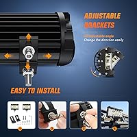 Vista 6 de Nilight - Barra de luz LED lateral de 2 piezas de 4.3 pulgadas, triple fila, haz puntual y disperso, con kit de arnés de cableado para conducción