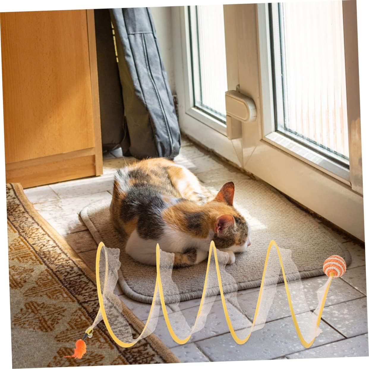 VANZACK 6pcs Cat Tunnel Toy Interactive Kitten Play Accessory for Kicking Scratching Encourages Active Play Natural Instincts for Indoor Cats