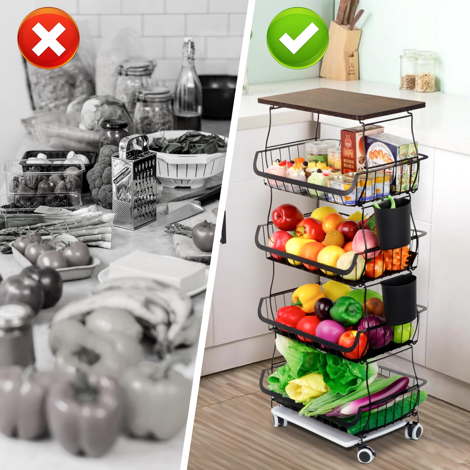 Corrispondenza Priorità Fatto Di Carrello Frutta Moderno Ricciolo Affabile Neuro - Foto 3