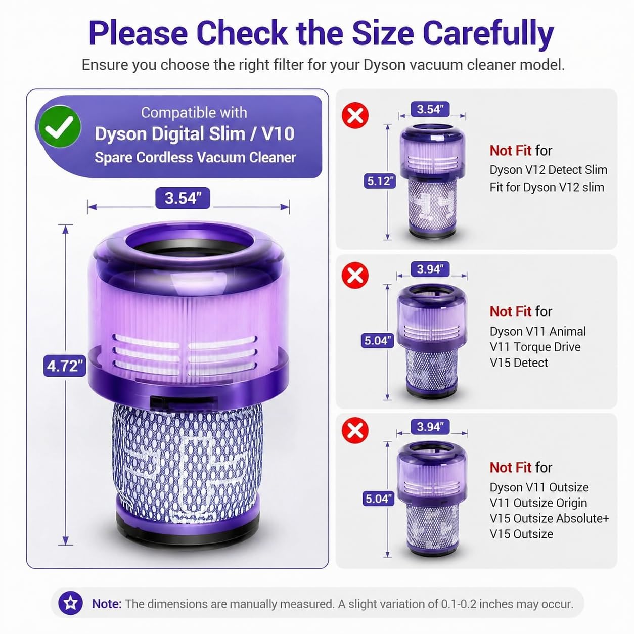 SV18 Filter Replacement for Dyson Digital Slim / V10 Spare