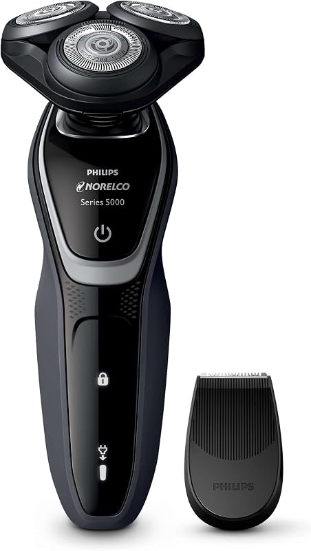 Afeitadora eléctrica Philips Norelco 5110 Wet & Dry, S5205/81, con recortadora de precisión SmartClick