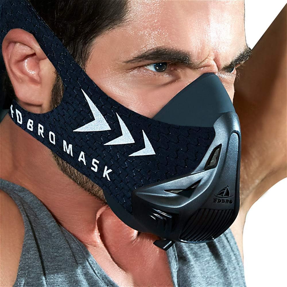 FDBROWorkout Mask for Fitness Resistance Training Running Breathing Mask,Men Women Adult High Altitude Elevation Simulation Trainer