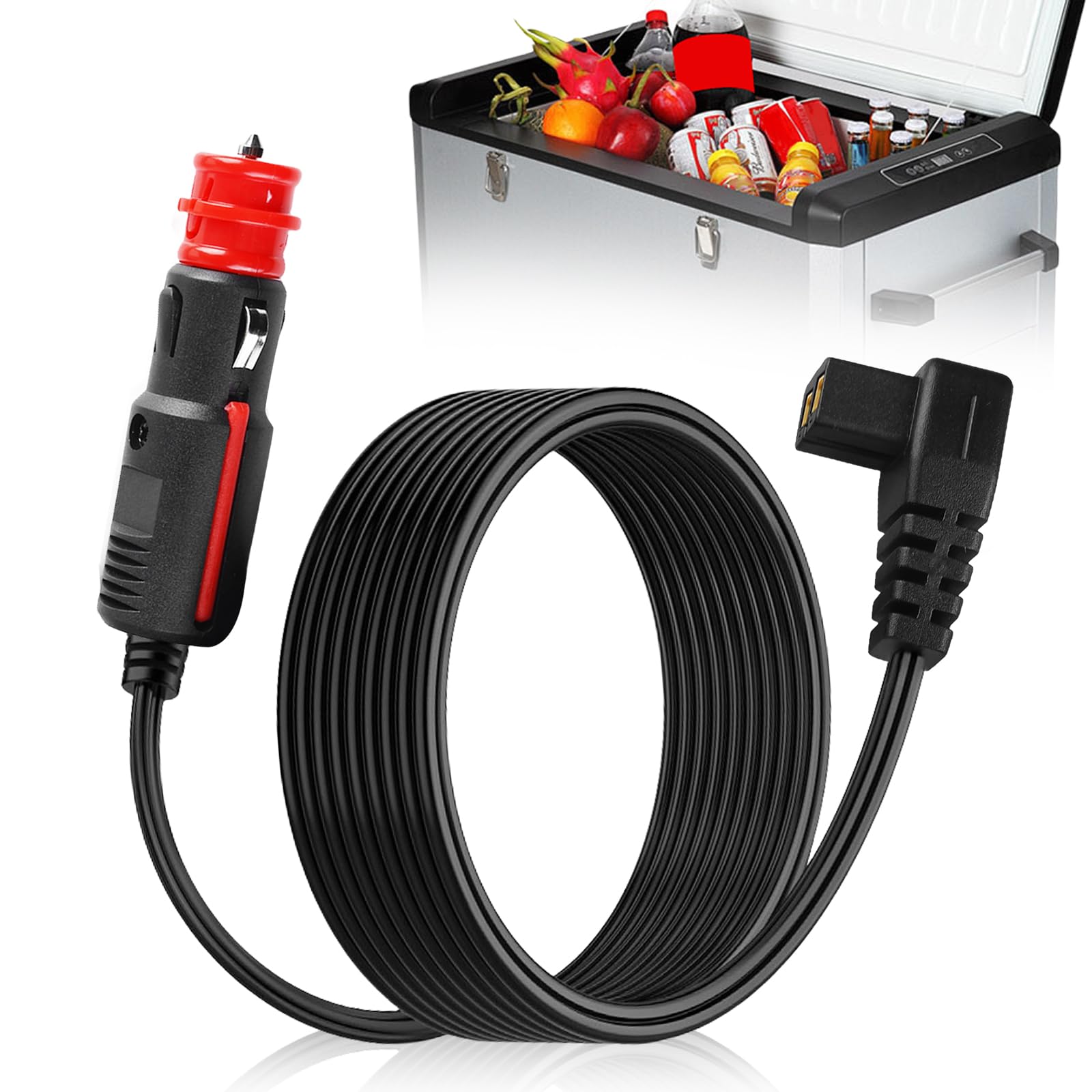 Câble Alimentation 12V-24V Pour Glacière Voiture - 4m - Compatible Waeco, Dometic, Alpicool - Fusible 10A