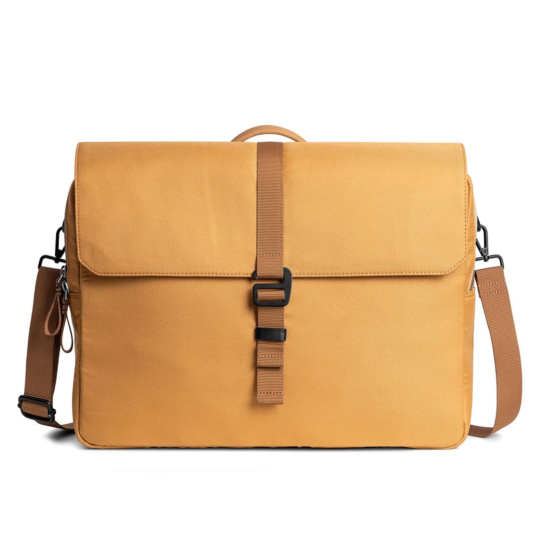 DailyObjects PET Crossbody Amber Mantle Messenger Bag I Shoulder HandBag For Men & Women | 100% Recycled Fabric | Fits any Laptop Upto 16 Inches | Travel Bag With Trolley Sleeve & Detachable Strap (B0BZYVRC7R) Amazon Price History, Amazon Price Tracker