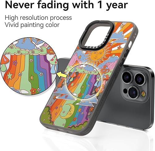 Miniatura 4 de casevivid Funda compatible con iPhone 14 Pro, bonita estética, duradera y a la moda, divertida funda para teléfono, diseño de hongos femeninos para