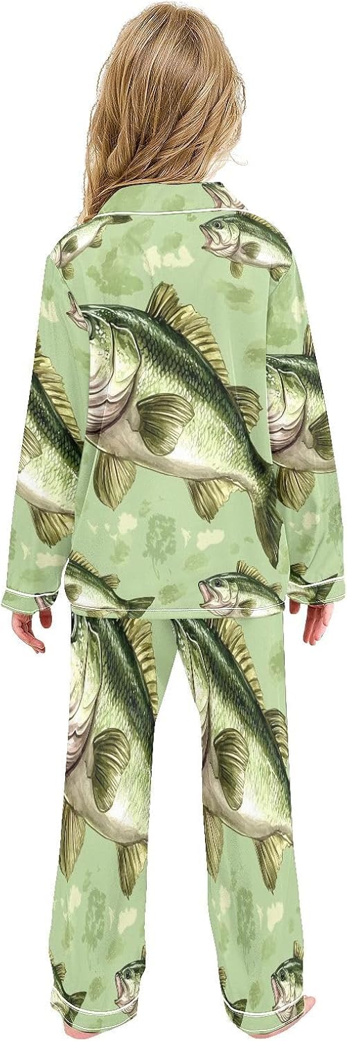 Silk Pajamas Sets Soft Satin 2 Piece Pjs Set Long Sleeve Sleepwear Nightwear