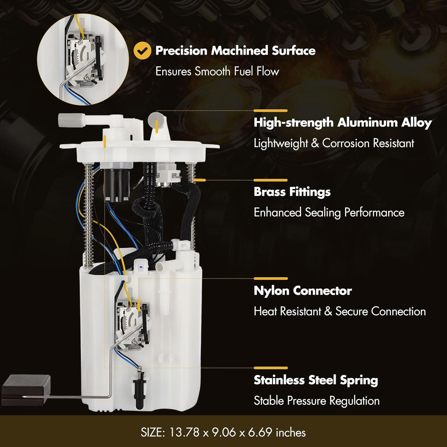 OCPTY Fuel Pump Electric Module Assembly Replacement for for Nissan Quest 2011-2017 V6 3.5L GAS 170401JA0A, 170401JA2A, 170401JA3A, 250601JA0A