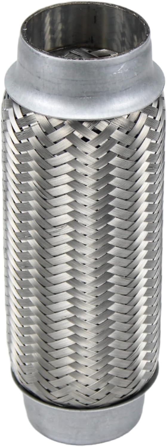 Exhaust Flex Pipe Stainless Steel Double Braid Universal 2" x 8"