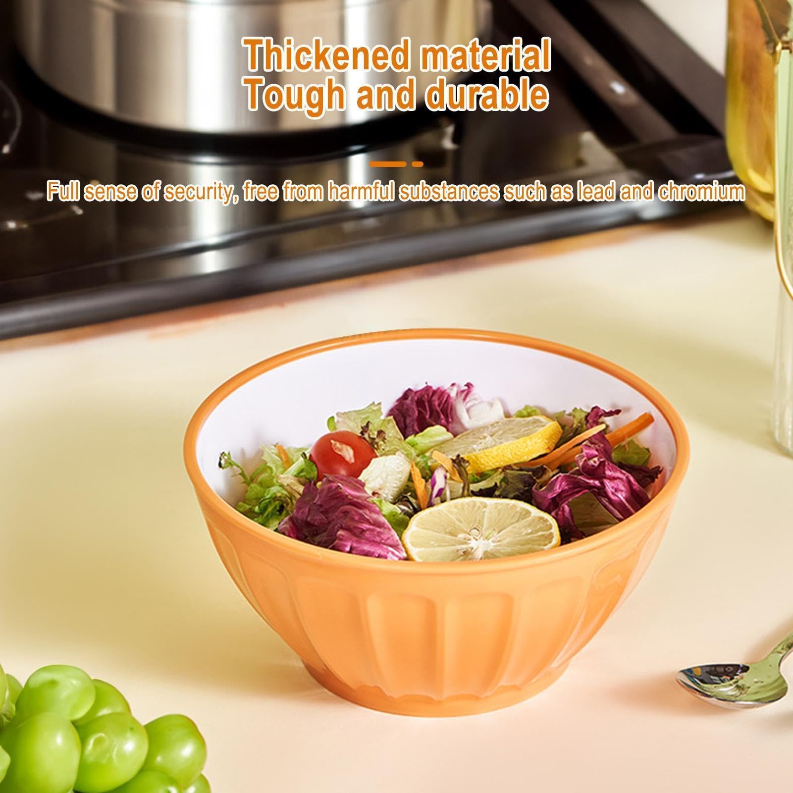 Große Salatschüssel – 1,3 l Pommes-Schüssel – Dinner-Partys Schalen Behälter zum Servieren von Müsli, Nudeln, Popcorn, Snacks, Salat, Nudeln