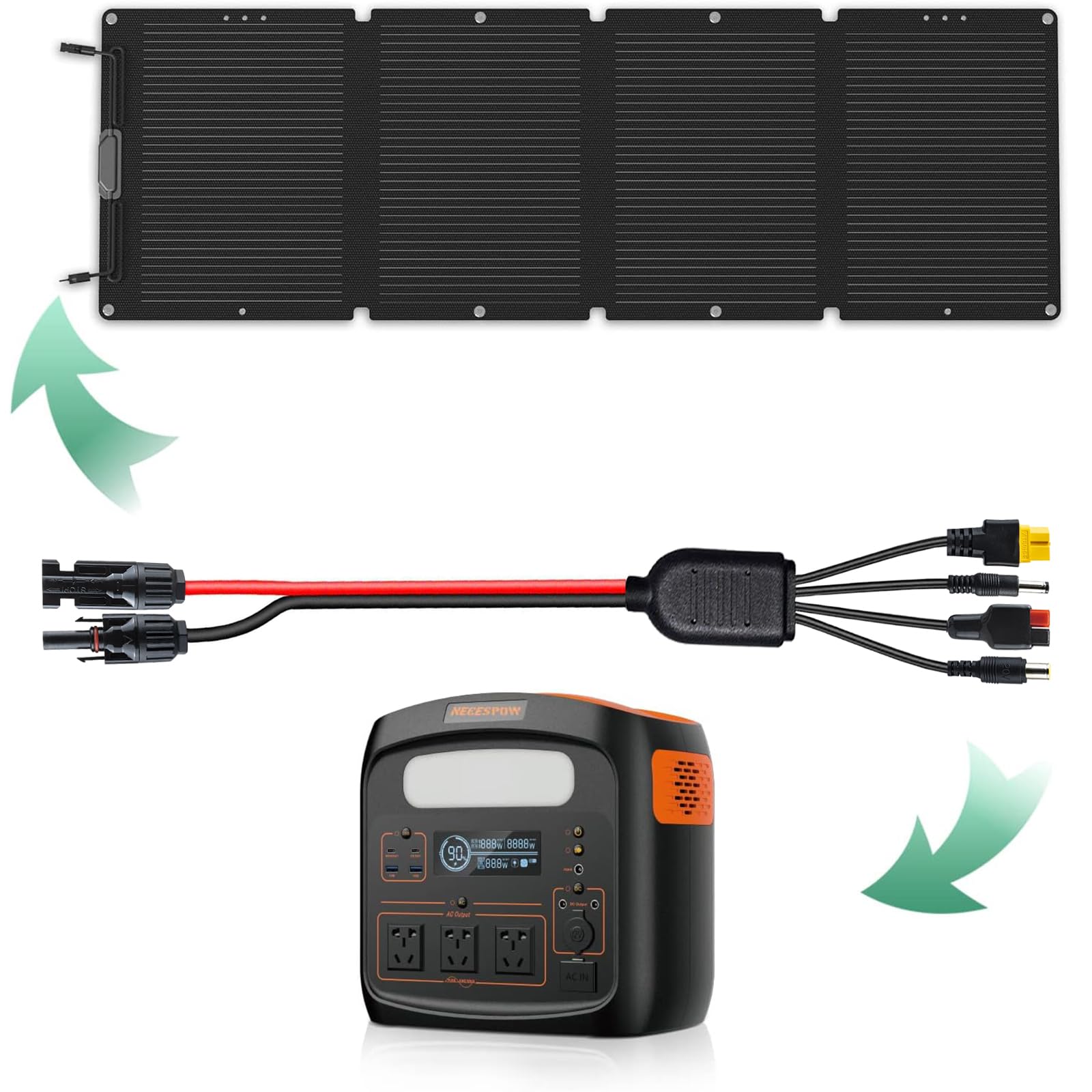 Leehitech 4-in-1 Solarladekabel - Universal Adapter Für Solarpanel