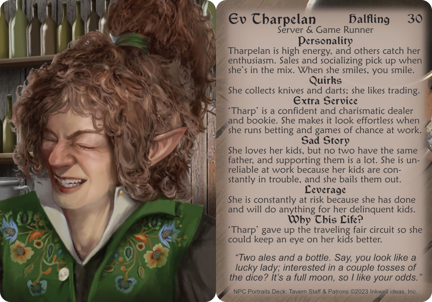 NPC Portraits Deck Tavern Staff & Patrons