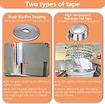 Portable Air Conditioner Window Vent Kit 26-62" Adjustable with Universal 5.0/5.9" Coupler Filter Screen 2 Weather Strippings for LG Portable AC Vertical/Horizontal Sliding Window Seal Kit