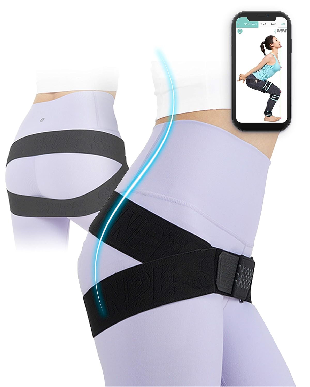 SNPE Two Way Pelvic Belts (S Size) Hip Brace for Lower Back and Glute