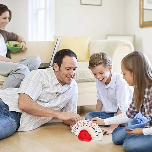 Miniatura 5 de Paquete de 4 portatarjetas triangulares, soporte para cartas en forma de triángulo, manos en forma de triángulo, soportes para juegos de cartas, 4