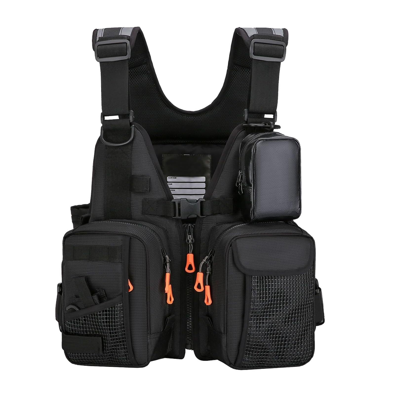Kamizelka do Wędkarstwa Muchowego Unisex Regulowana Wysoka Pływalność Lekka Nylon Pianka EPE Odłączana Torba Uchwyt Na Butelkę Dla Pstrąga Paddleboardingu