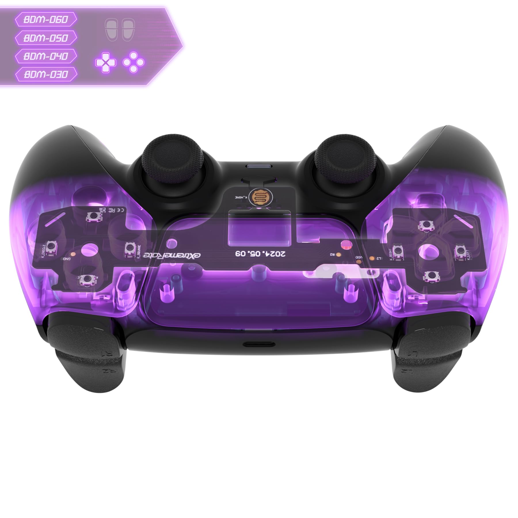 eXtremeRate Face Clicky Kit per ps5 Controller BDM-030/040/050/060,Pulsanti Tattili Dpad Tasti Direzionali Mouse Click Kit per ps5 Joystick BDM-030/040/050/060(Senza Controller&Tasti)