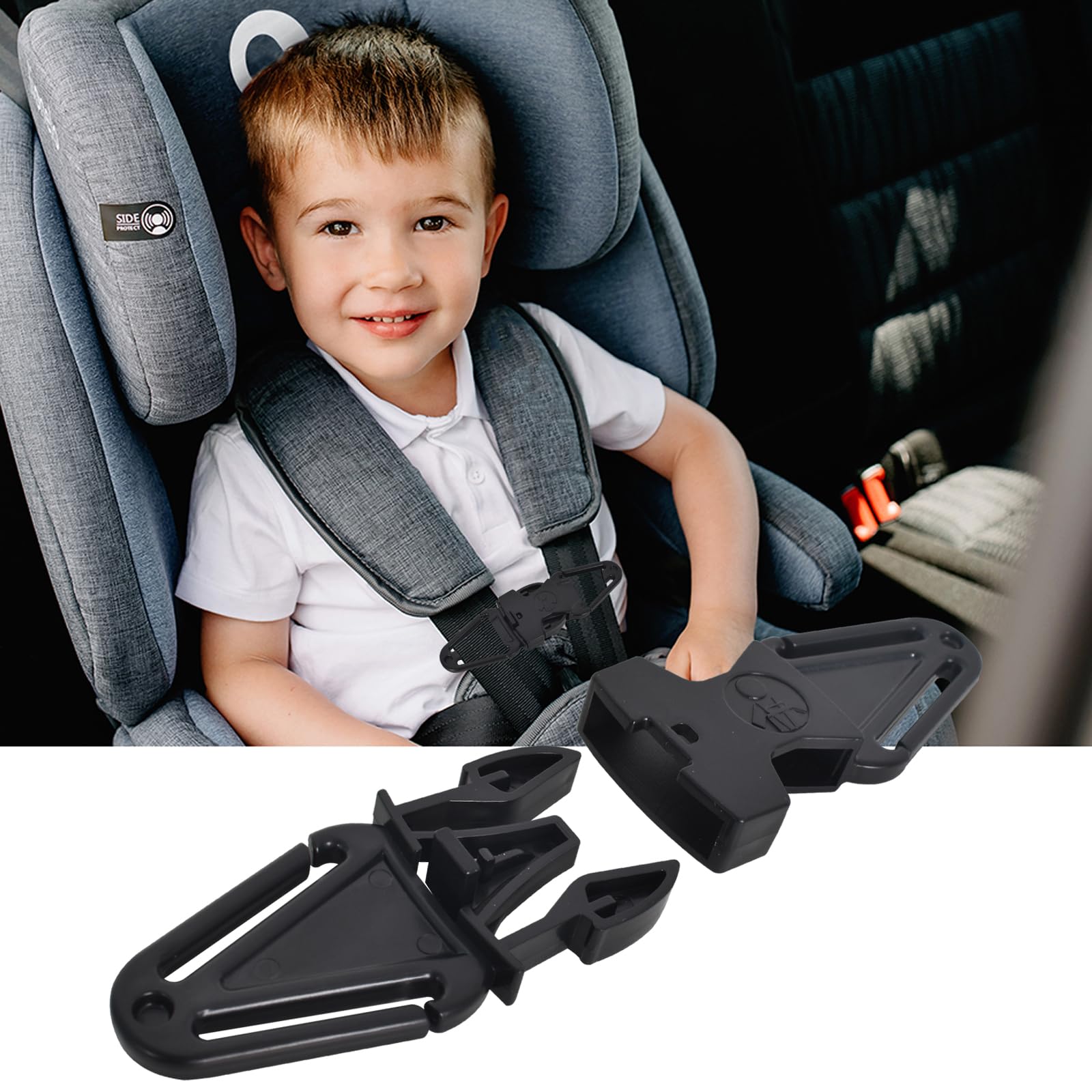 2 Clips de Seguridad para Silla de Coche Infantil, Hebilla de Seguridad para Silla de Coche, Clip de Seguridad para Cinturón de Seguridad Infantil, Extensor de Cinturón de Seguridad