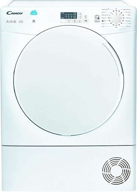 Candy CSC8LF Freestanding Condenser Tumble Dryer, Sensor Dry, NFC Connected, 8kg Load, White, Decibel rating: 68, EU Acoustic Class: C