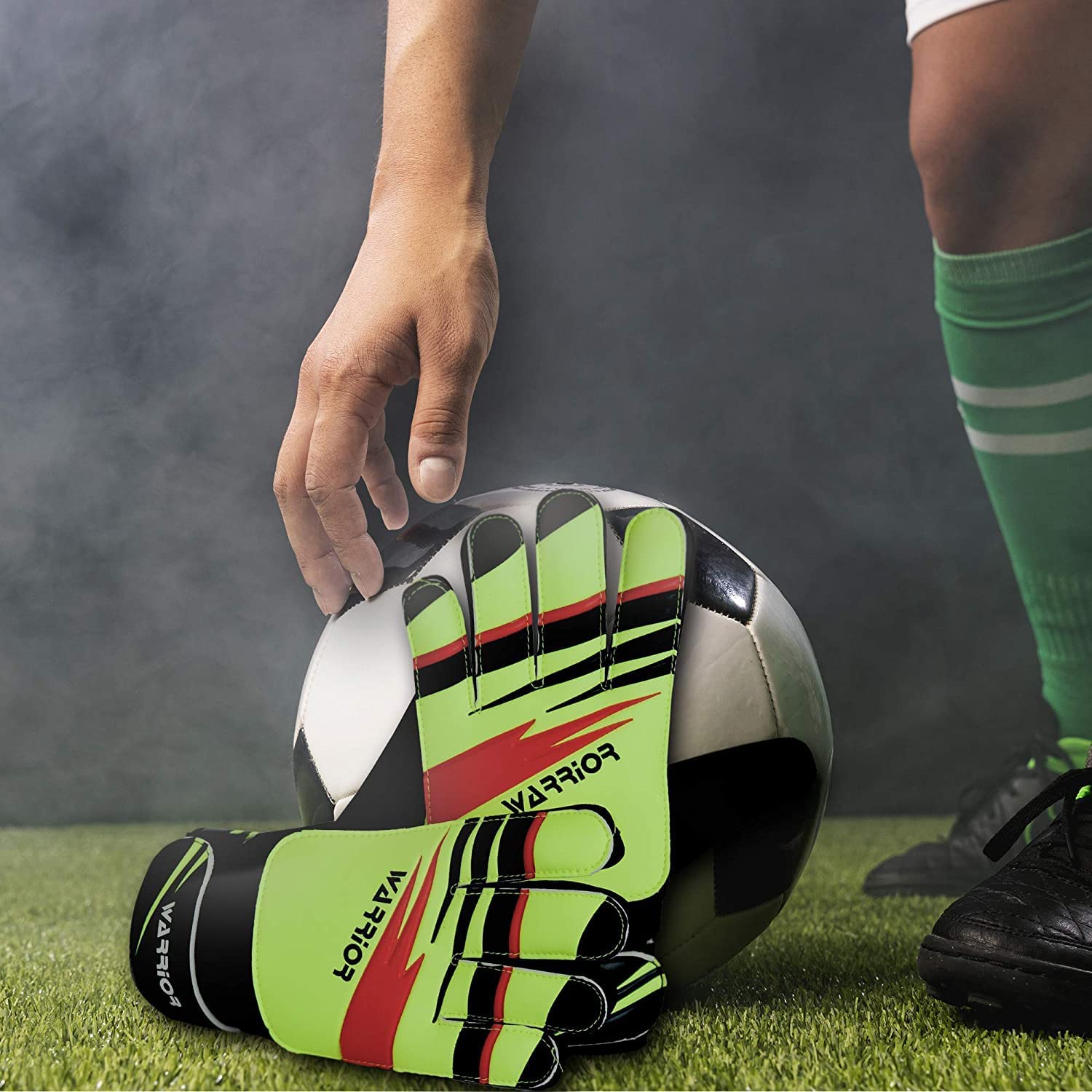 warrior gears Goalkeeper Glove Kids, Football Goal Keepers Gloves, Goalie Glove Kids with Double Wrist Protection - Image 4