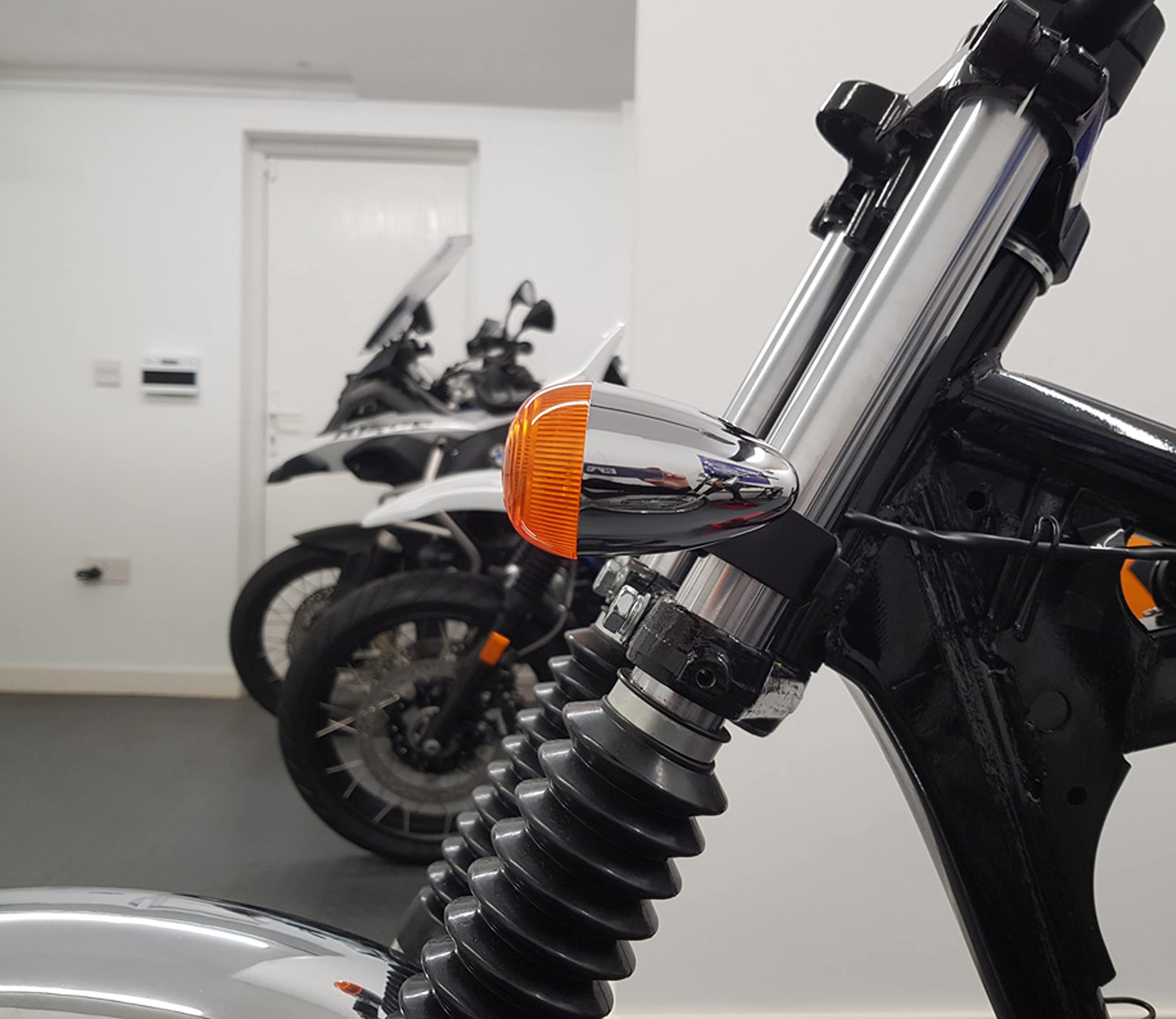 Indicatori Moto - Omologato - 2 Paia di Cromato Stile Classico Stile Bullet Retrò