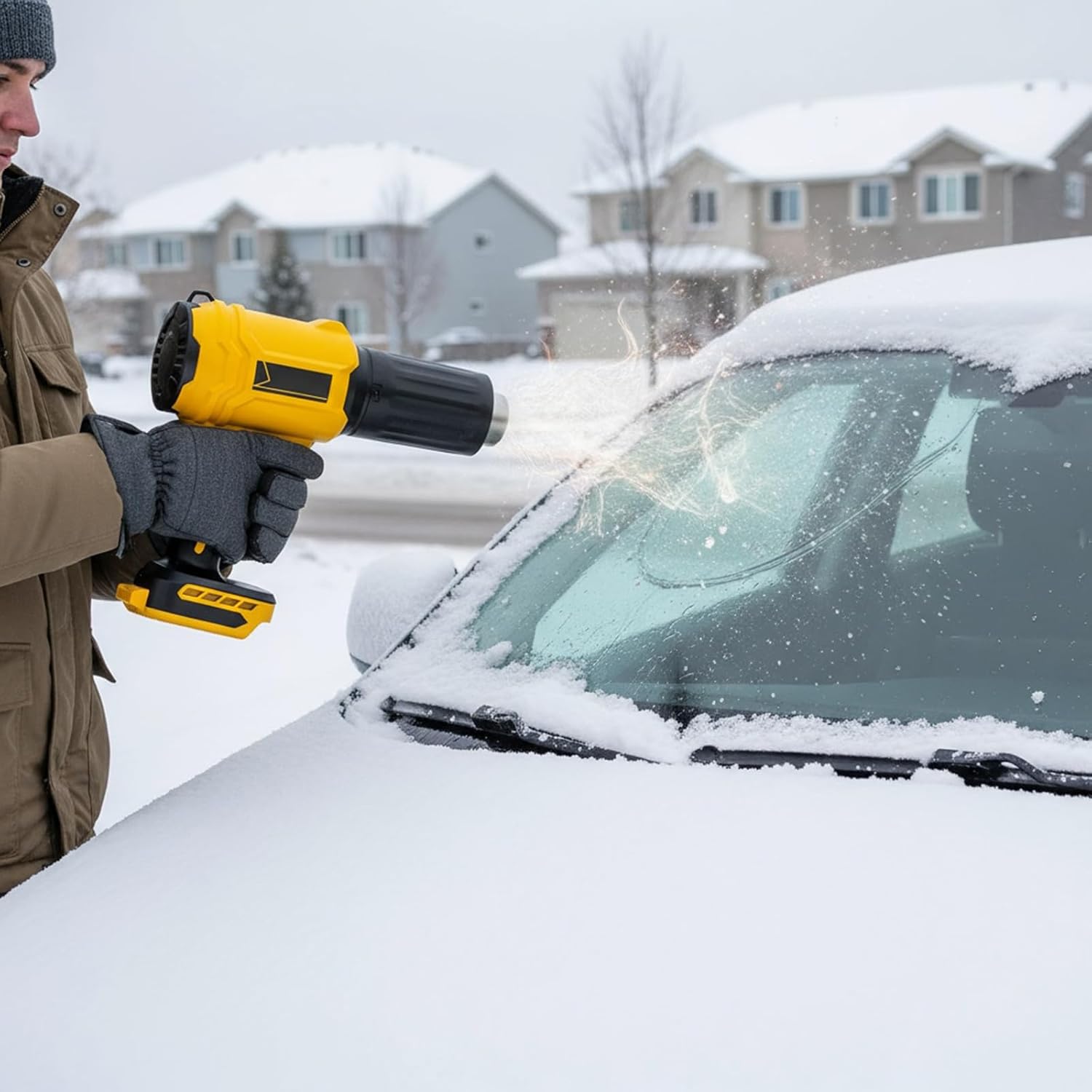 Professional Cordless Blower Set 40000RPM Motor 2 Attachments Portable Design for Easy Handling Practical Blower with Nozzles