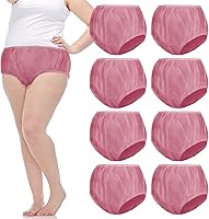 Vista 13 de 9 piezas de calzoncillos impermeables para incontinencia, pantalones de plástico, a prueba de fugas, ropa interior para adultos (XL, transparente)