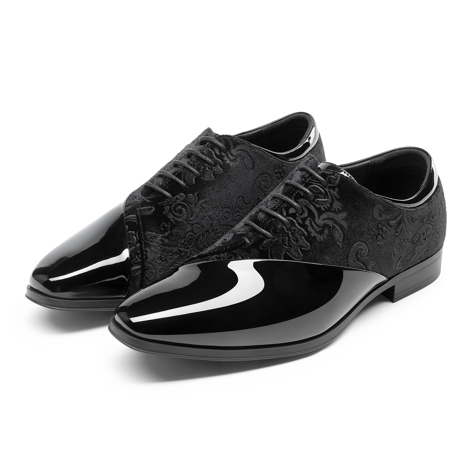 Bruno Marc Zapatos Vestir Hombre Fiesta Zapatos Cordones Hombre Antideslizante para Trajes Formales Esmoquin
