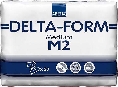Abena Delta-Form Adult Incontinence Briefs, Level 2, Medium To Extra Large Sizes Medium, 80 Count