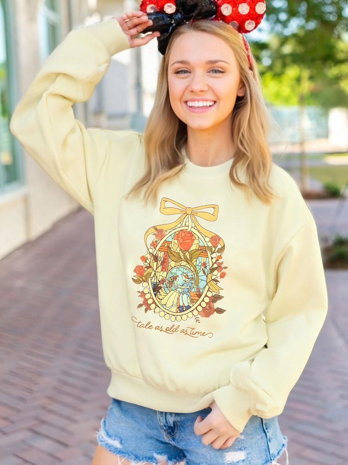 FASHGL Magical Kingdom Sweatshirt for Women Magic Shirt Family Vacation Sweater Cute Castle Graphic Long Sleeve Pullover Tops - Image 2