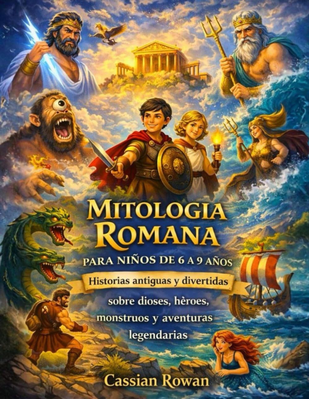 MITOLOGÍA ROMANA PARA NIÑOS DE 6 A 9 AÑOS: Historias antiguas y divertidas sobre dioses, héroes, monstruos y aventuras legendarias