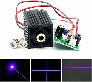 3in1 Dot/Line/Cross 405nm 100mW Blue/Violet Laser Module 12V TTL w/Driver + Adapter