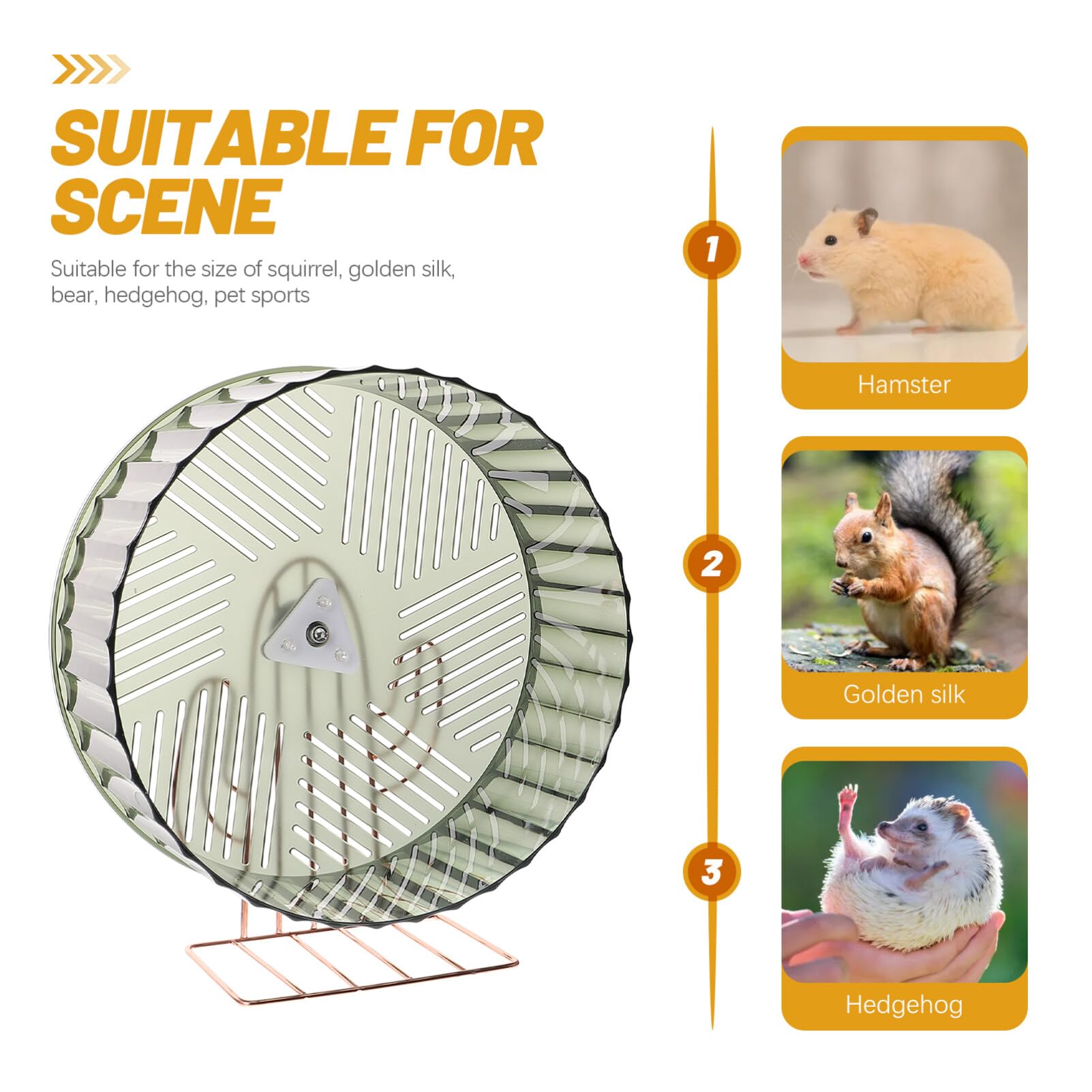 Happyyami Roue Exercice pour Hamster Roue Compacte pour Chinchilla pour Hérisson Accessoire pour Cage De Petit Animal
