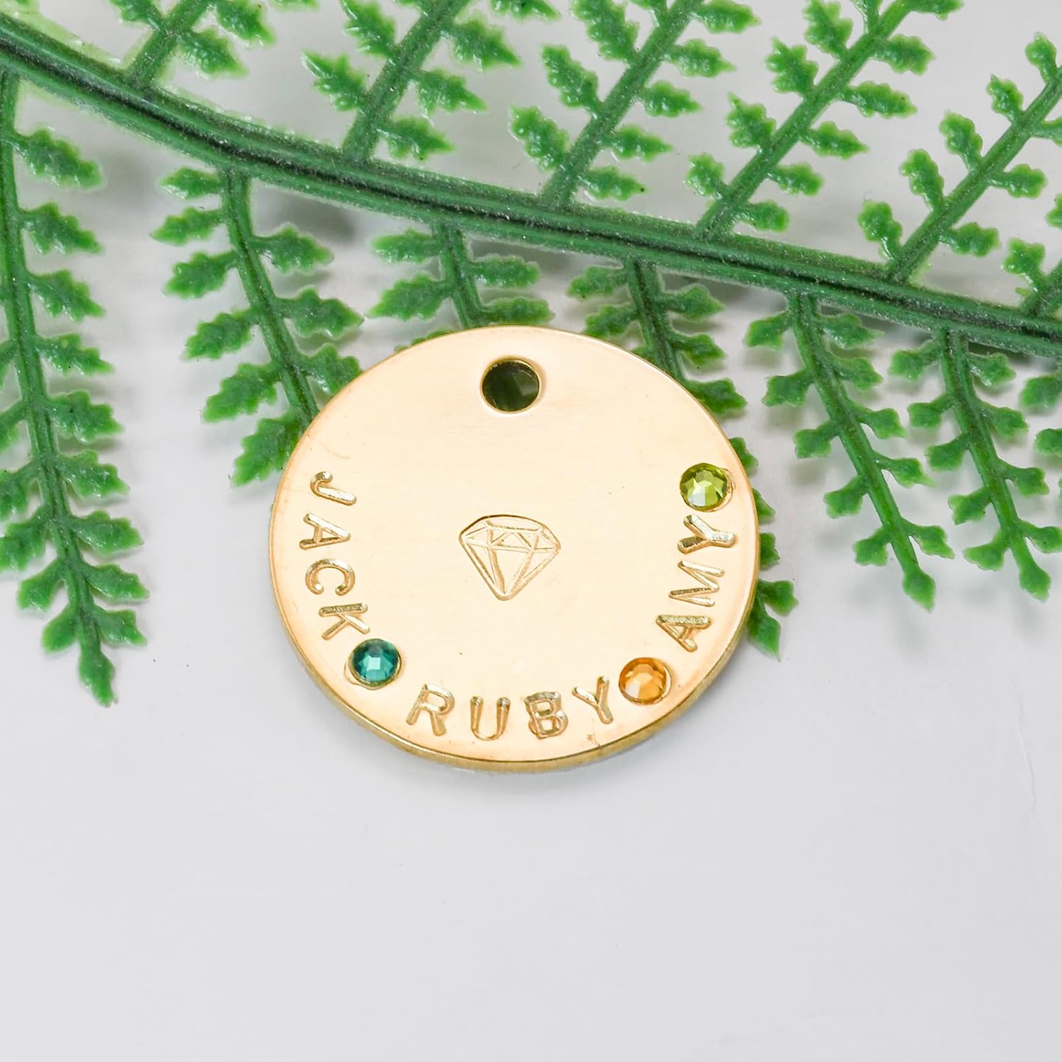 ABBECIAO 1Inch Circle Brass Blanks 14ga. Thick Smooth Edges Brass Round Disc Tags for Metal Stamping and Engraving with One Hole. Pack of 10 - Image 5