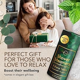 Shower Steamers Aromatherapy - Birthday Gifts for Men - Shower Bombs Aromatherapy, Spa Day Essentials, Relaxation Spa Gifts - Self Care Stocking Stuffers (Peppermint & Menthol 8 Count)