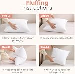 Utopia Bedding Throw Pillows Insert (Pack of 2, White) - 18 x 18 Inches Bed and Couch Pillows - Indoor Decorative Pillow