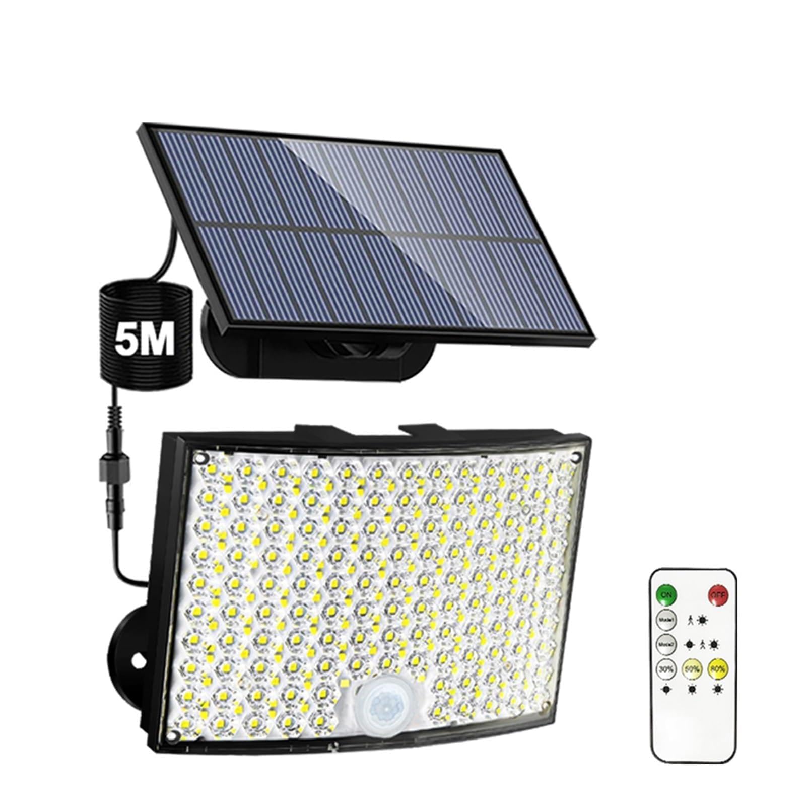 Solar Lights Outdoor 366/400/318 LED Motion Sensor Security Lights IP65 Waterproof Solar Powered Flood Lights for Yard(268LED 1PC)